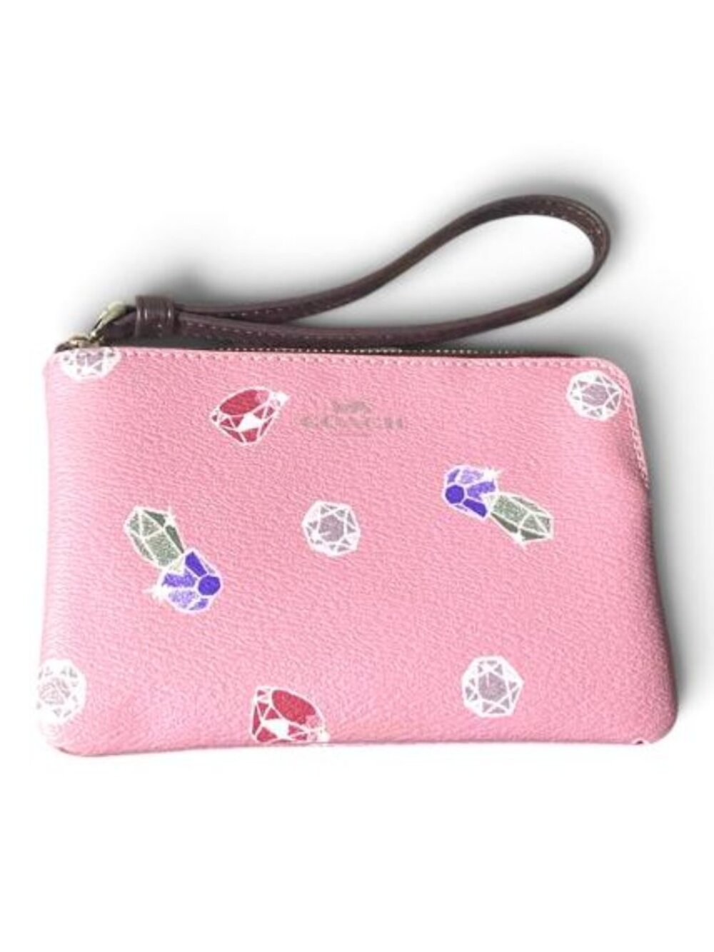 NWOT Disney X Coach Corner Zip Wristlet Snow White and The Seven Dwarfs Gems New